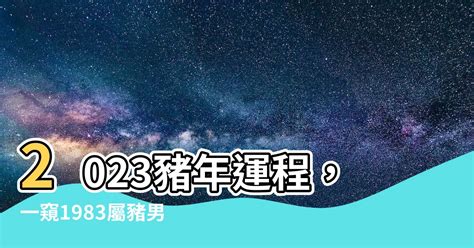 2023豬年運程1983男|2023年12生肖運勢大全——生肖豬